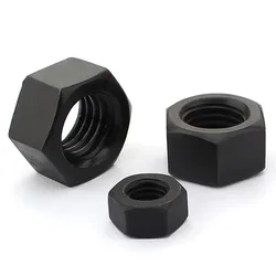 10-100pcs  M2 M2.5 M3 M4 M5 M6 M8 12.9 Grade  Black Hex Nut Hexagon Nut  Black Grade 8 High Strength Screw Cap