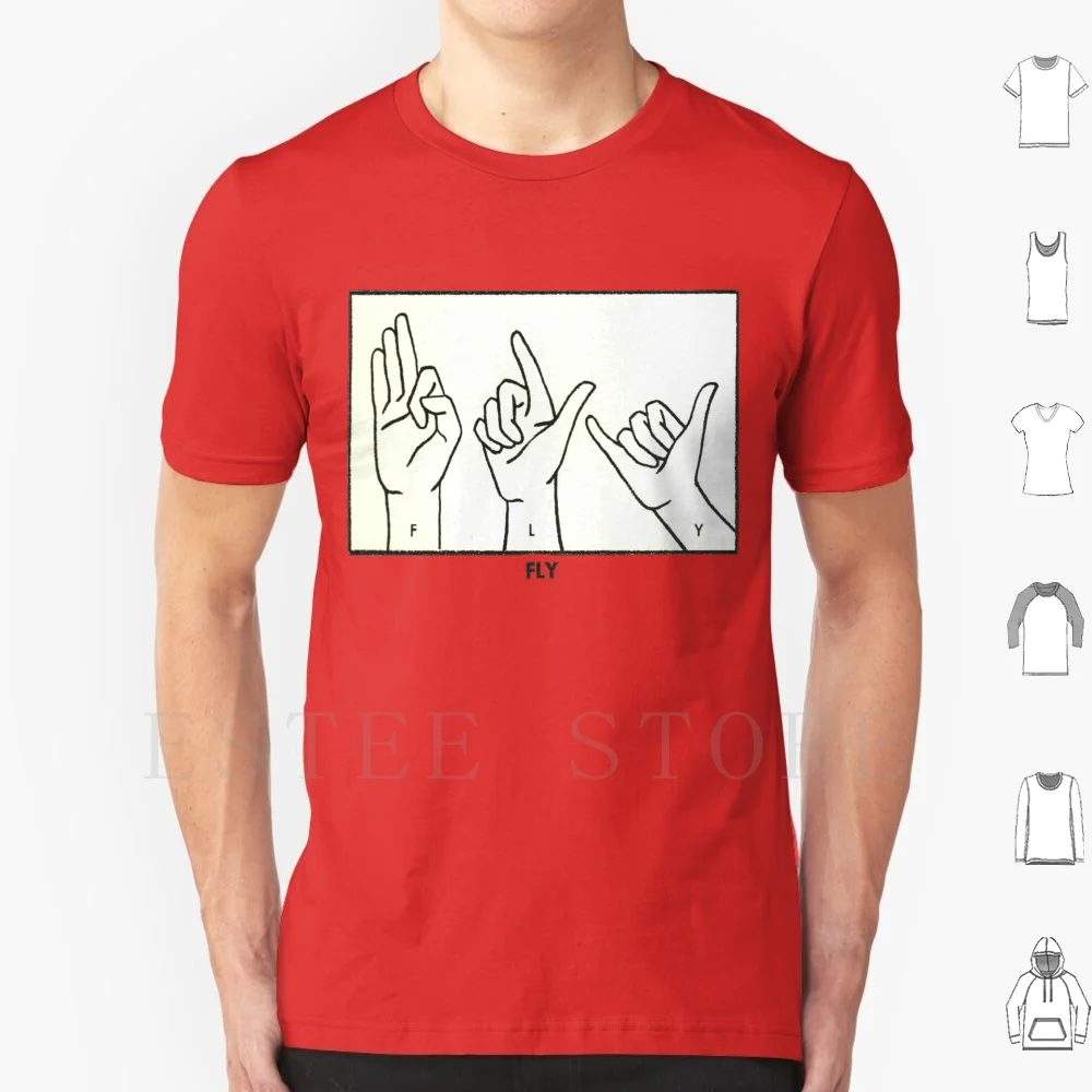 Fly-Super Fly Sign Language T Shirt Men Cotton 6xl Asl Asl Sign Language Sign Language Fly Super Fly Sign Signing Read Lips