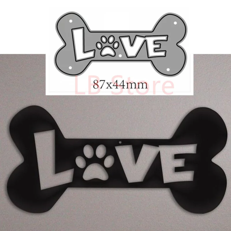 Metal Cutting Dies Cut Mold love bones Decoration Scrapbook Paper Craft Knife Mould Blade Punch Stencils