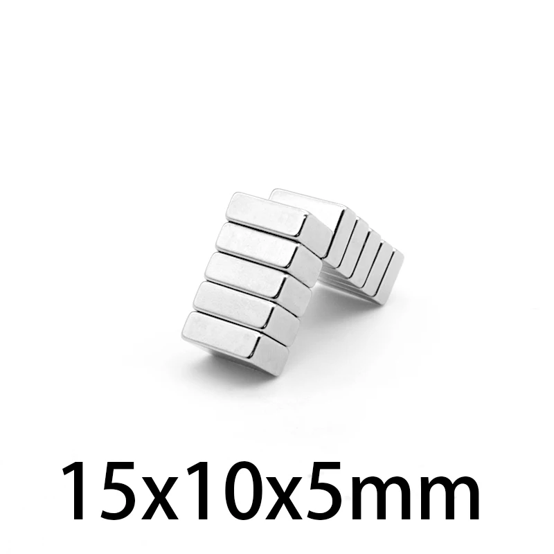 2-50 PCS 15x10x5 mm Cuboid Block Search Magnet Sheet 15*10mm Neodymium Magnet 15x10x5mm Permanent Strong Magnets 15*10*5 mm