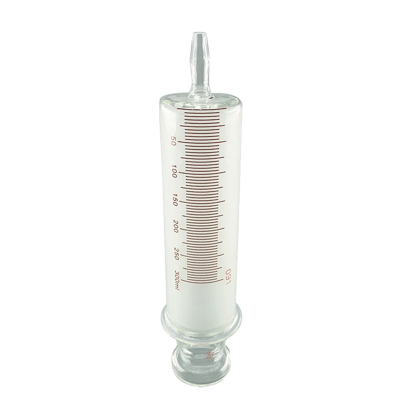 Large Glass Syringes 300ml with Glass Caliber / Ruhr Locks Caliber Glass Enema Sausage Device Sample Extractor Injector 300 CC