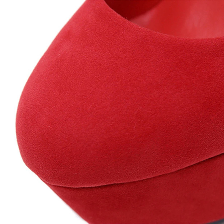 Super High Heels 14cm Concise Ladies Office Shoes Red Black Women Pumps 2024 Round Toe Fashion Platform Bride Shoe Wedding Party
