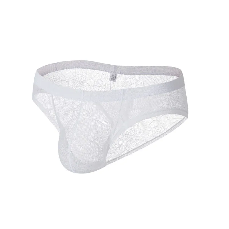 Men\'s Briefs Mesh Underwear Soft Breathable Brief Sexy Underwear Men\'s Hot Hips Up Transparent Jockstrap Low Waist Underpants