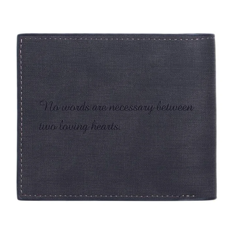 Custom Wallet Picture Wallet Engraved Wallets For Men Bifold Custom engraving Inscription picture High Quality PU Leather Walle