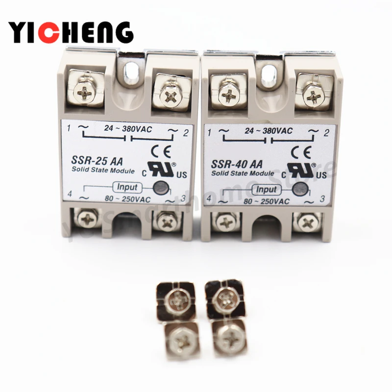 

Voltage relay Single-phase solid state relay Transparent shell plastic cover shell Small solid rail radiator seat SSR-40AA 25AA