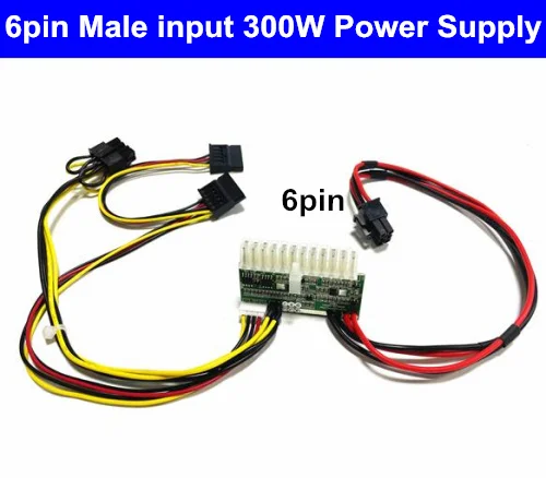 

DC-ATX PSU 12V 300W mini ATX Switch Pico Mining PSU 24pin MINI ITX DC to ATX PC Power Supply For Computer CPU 4+4P SATA