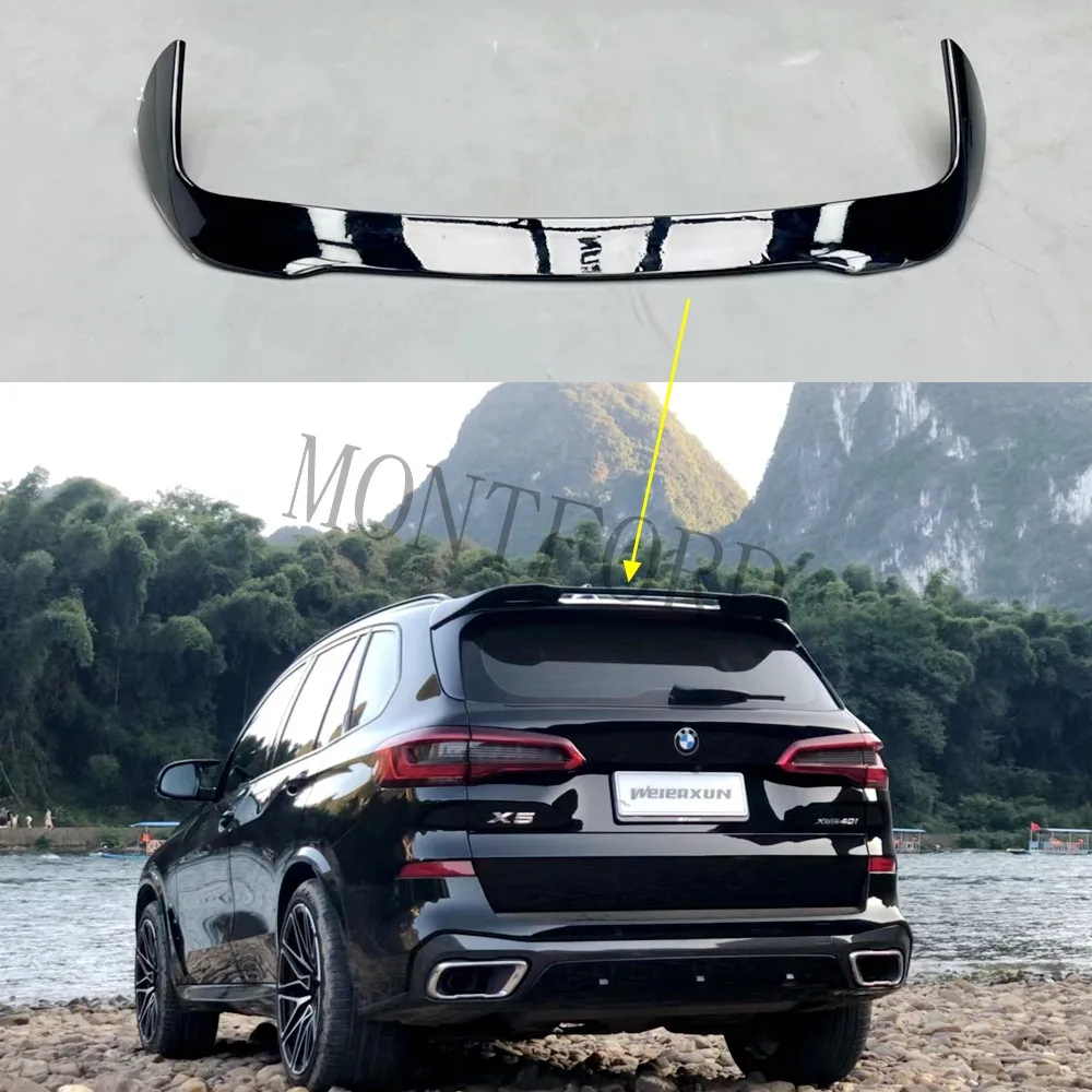 New High Quality ABS Paint Rear Trunk Lip Spoiler Top Wing Fits For BMW X5 G05 2018 2019 2020 2021