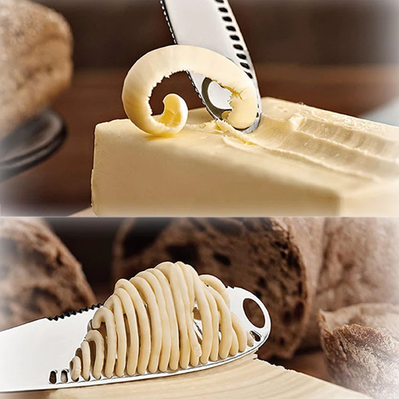 YOMDID Multifunctional Butter Knife Stainless Steel Bread Knife Cream Butter Jam Spreader Cheese Dessert Cutlery Kitchen Tool