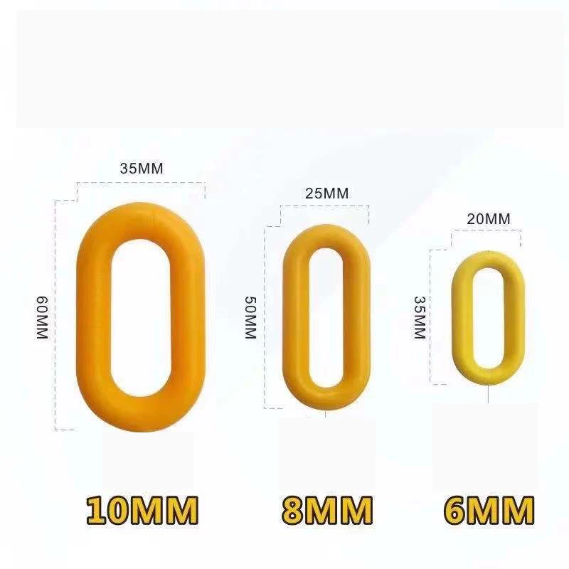 교통 플라스틱 체인 경고 체인, 도로 콘 체인, 절연 보호 체인 버클 코돈, 25M 두께, 10mm