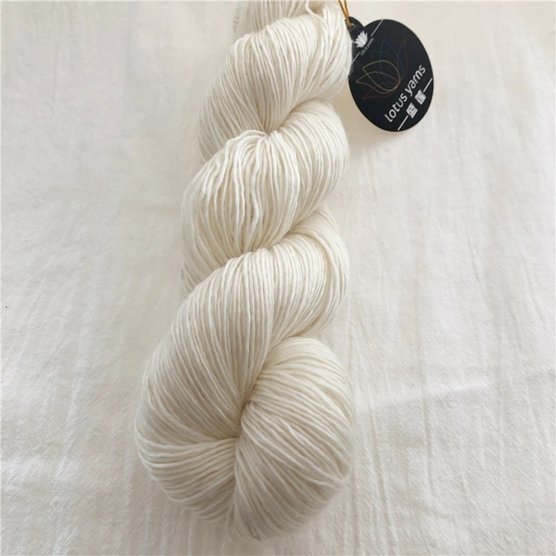 100g Hank 100% Merino Wool Yarn Lace Weight Hand knitting Crochet Soft Yarn Undyed Natural White 1ply