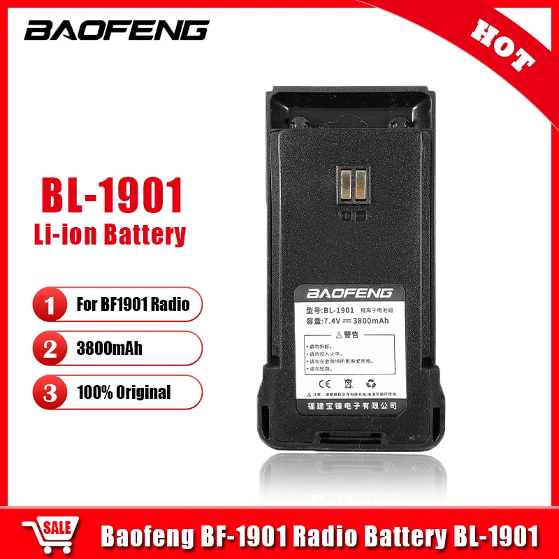 Baofeng Battery for BF-1901 Walkie Talkie 7.4V 2200mAh Battery Long Standy For Two Way CB Radios Accessories Spare Battery