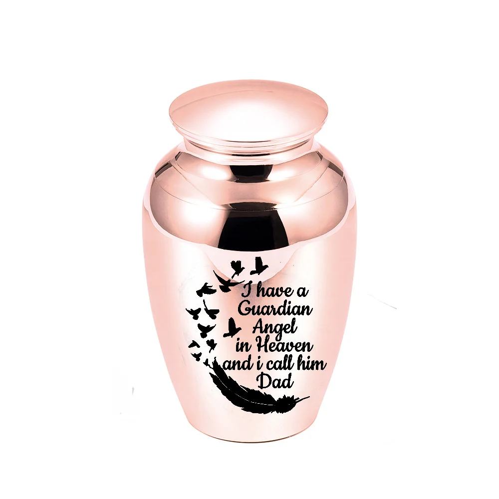 Cremation urn for human ashes keepsake small aluminum alloy ashes holder to commemorate the beloved Dad -Free engraving