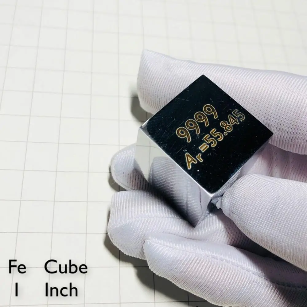 Iron Ferrum Metal Cube Fe ≥ 99.99% Element Collection 1 inch/2.54cm Length