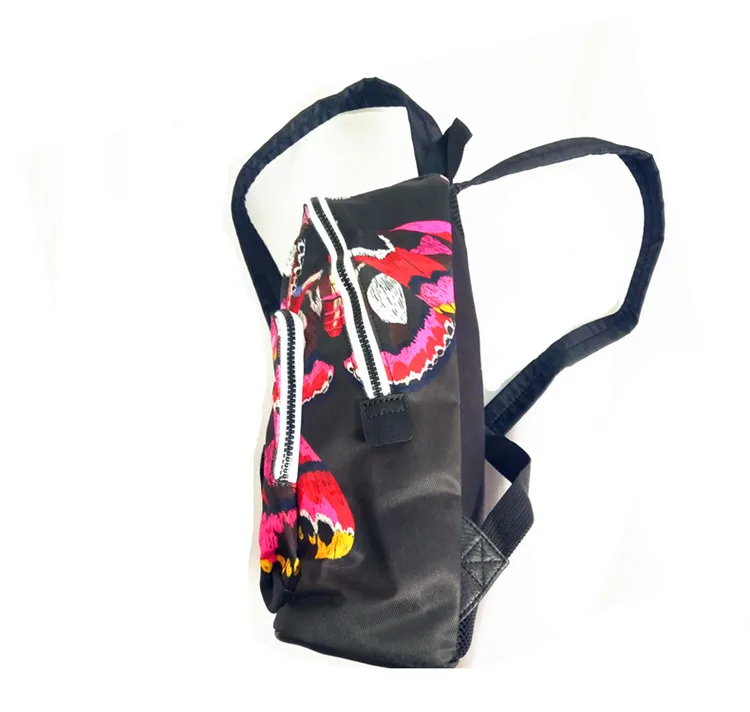 Printed butterfly embroidered backpack bag ladies