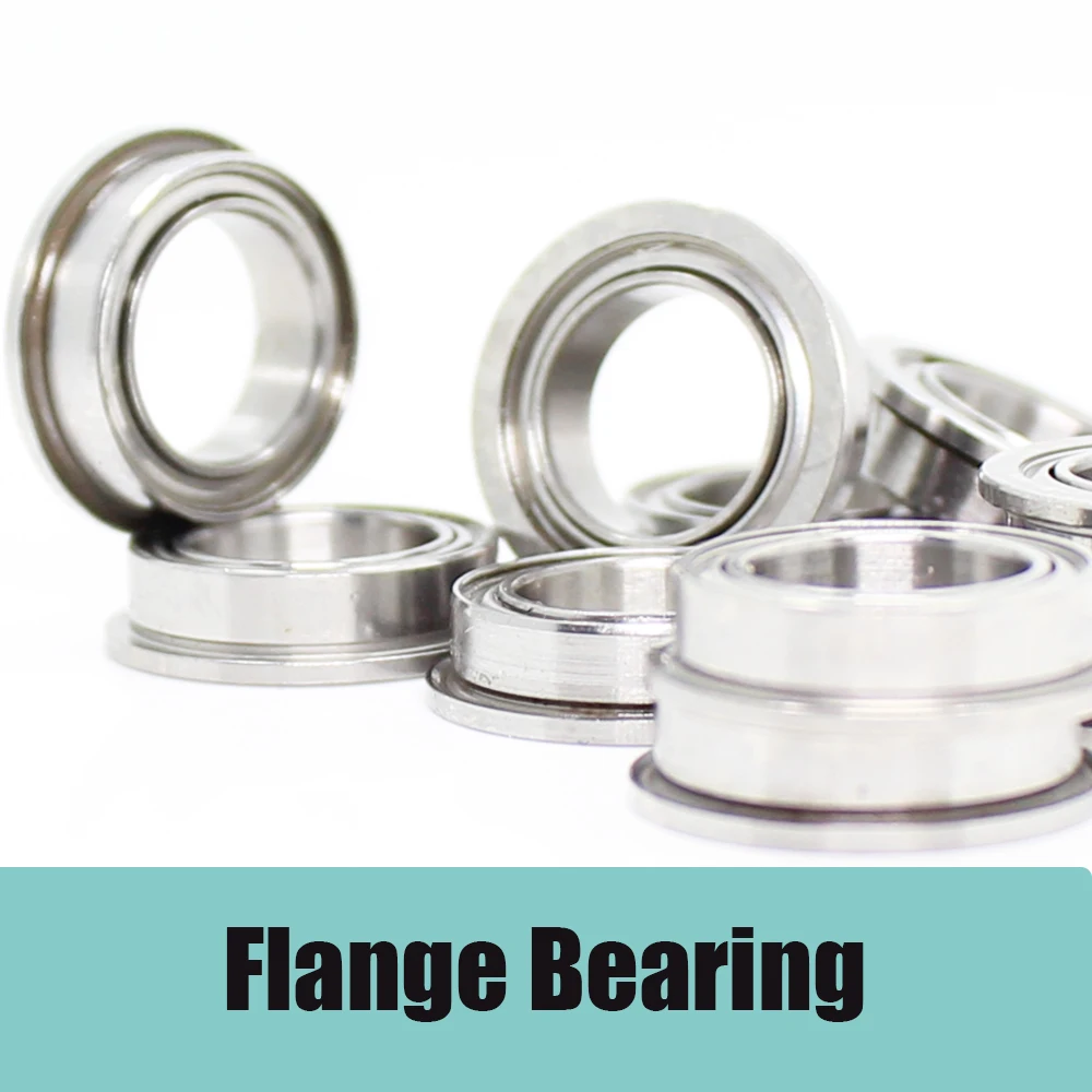 F624ZZ Flange 4X13X5 Mm ABEC-1 10PCS F624 Z ZZ Flanged Bantalan Bola