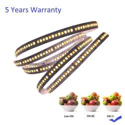 New High CRI 95+ 240LED/m CCT 2835 LED  Lights  Strip For Room   Width 10mm Non-waterproof 5m/Reel