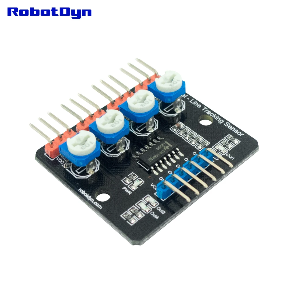 Line tracking Sensor, 4-channel competable with Arduino IDE for DIY Electronics