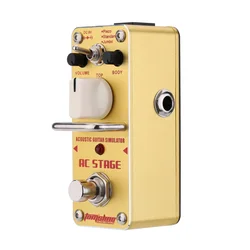 Aroma Aas-3 Acoustic Simulator Mini Size Guitar Effect Pedal True Bypass True Bypass Footswitch Guitar Effects Pedal Board