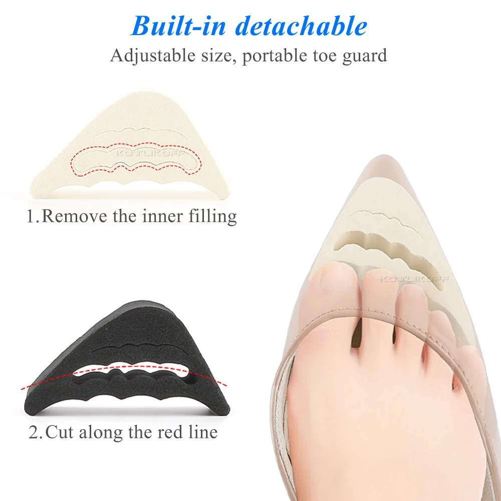 Anti-Pain Cushion Forefoot Insert Half Yards Shoes Pad Top Plug Shoe Cushion Adjust Size Toe Cap Inserts Toe Shoes Accessories