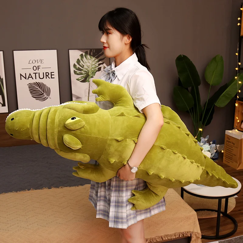 

New 1pc 75cm/100/125cm Creative Lying Crocodile Plush Toys Kawaii Simulation Pillow Stuffed Soft Dolls for Kids Boys Gifts