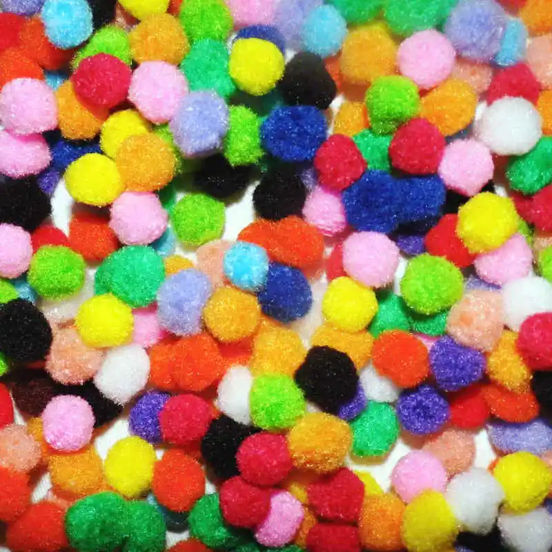 100PCS 1.5cm pompom mix color pompom DIY accessories Garment Handmade toys Craft material Creative activity items Family fun OEM