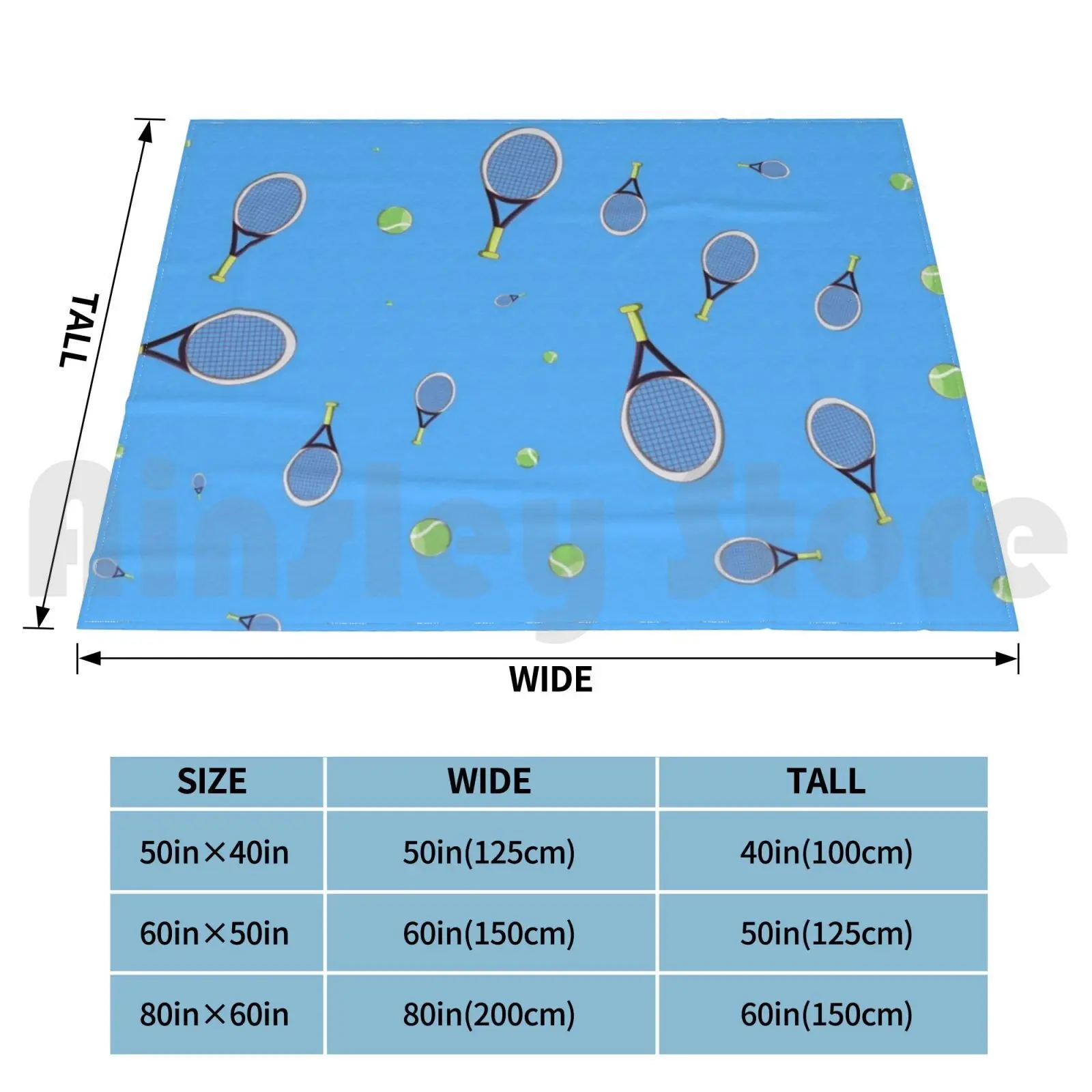 Tennis Ball And Racquet Sporty Pattern Blanket For Sofa Bed Travel Tennis Ball Tennis Racquet Tennis Sports