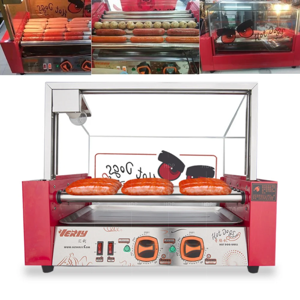 Máquina de salchichas de siete palos, WY-007, máquina de salchichas de jamón, perritos calientes, 7 tubos