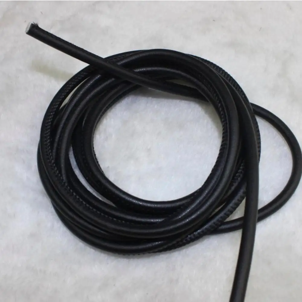 REGELIN 2meters 3/4/5mm Black sheepskin Leather Strap Findings Leather Cord String Rope DIY Necklace Bracelet Making