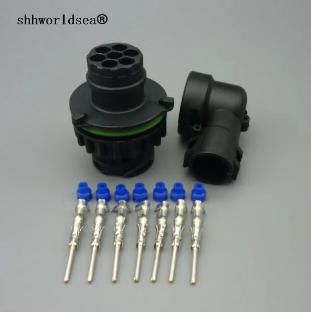 

worldgolden 2/10/50sets 7 Pin 1718230-1 male Auto Sensor plug with cable Sheath Waterproof IP67/69,temp resistance