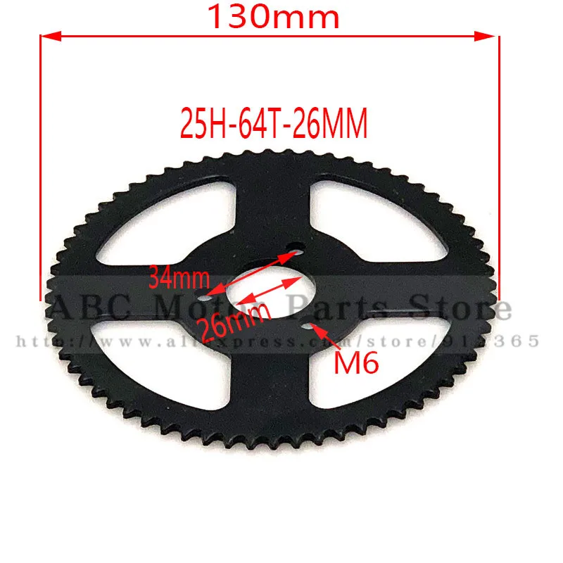 60 62 64 66 68 70 72 74 76 78 80 T Tooth 25H 26MM Rear Sprocket Mini Moto ATV Quad Dirt Pit Pocket Bike Chopper 47CC 49CC