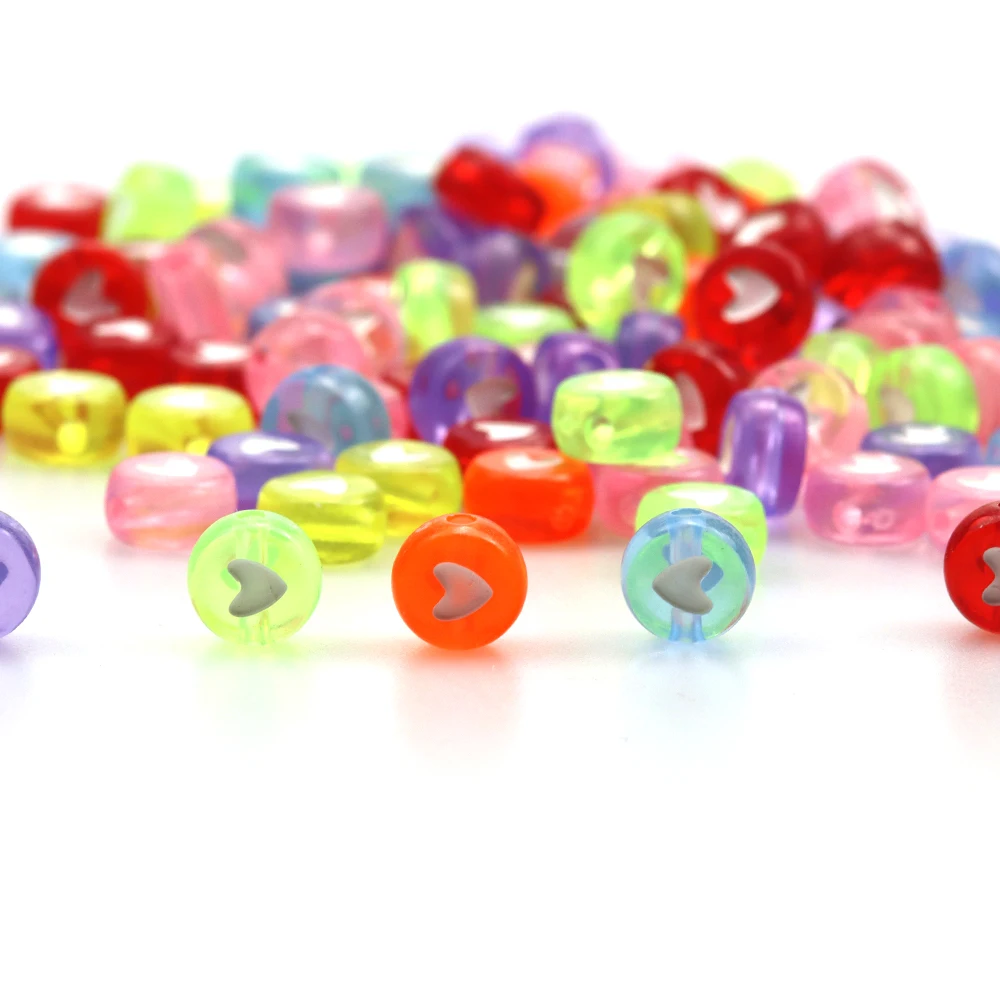 

Color Auspicious 4*7MM High Quality Golden Acrylic Round Flat Square Letter Smiley Face Loose Beads Charm DIY Bracelet