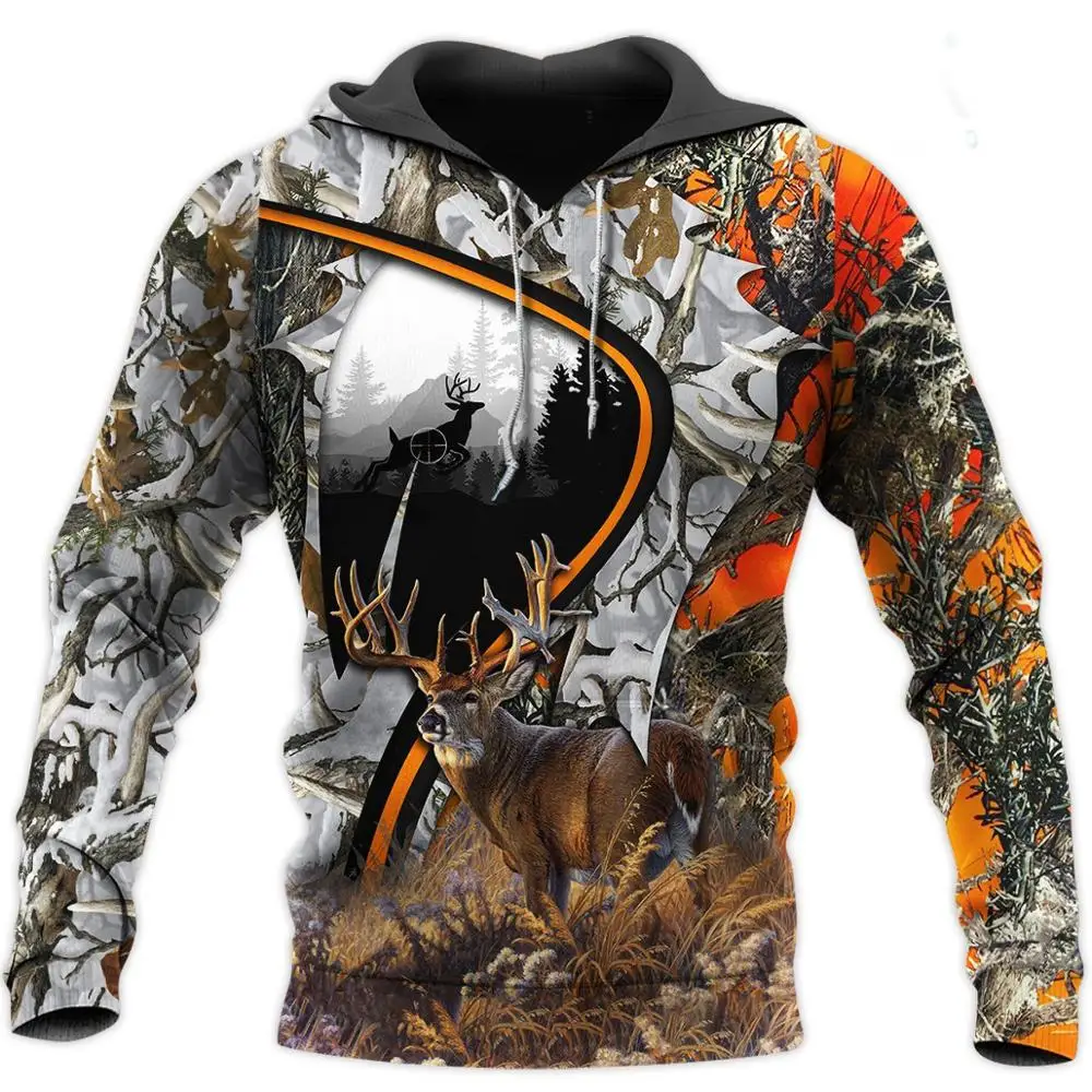 

Deer Hunter Camo 3D All Over Printed Mens Hoodie Harajuku Fashion Sweatshirt Unisex Casual Pullover sudadera hombre KJ027