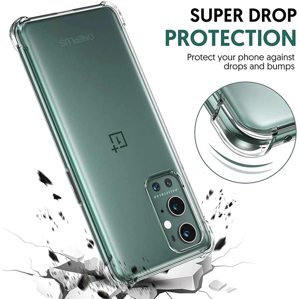 Crystal Clear Case For Oneplus 9 Pro 5G One Plus 8T 8 7 7T Nord N10 N100 Transparent Protective Silicone Cover Phone Accessories