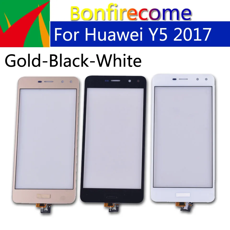 

10Pcs\lot 5.0" For Huawei Y5 2017 Touch Screen Digitizer Front Glass Panel For MYA-L03 L23 L02 L22 Touchscreen LCD Glass Lens