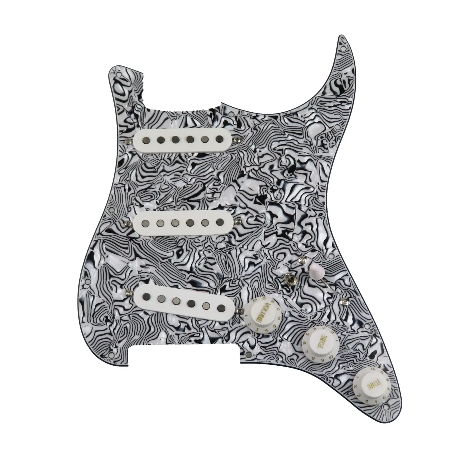 

Loaded Prewired Guitar Pickups SSS 60s Style single coils Alnico 5 Pickups 7-Way wiring pickguard