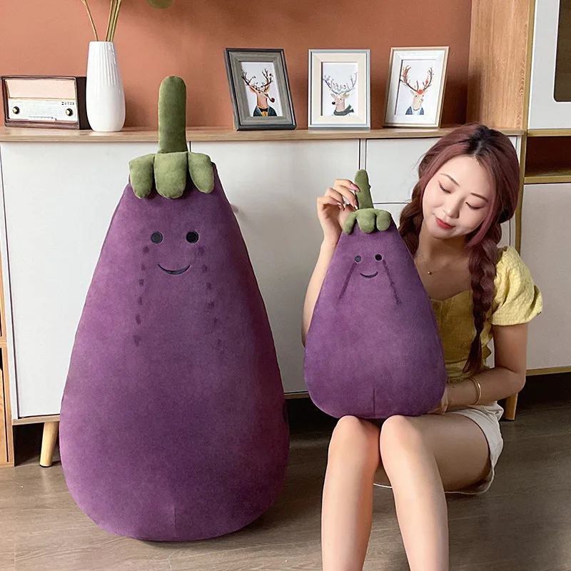 Nette Lila Aubergine Plüsch Spielzeug Cartoon Anlage Plüsch Puppe Kawaii DIY Ausdruck Kissen Room Decor Lustige Kreative Spielzeug Geschenk für mädchen