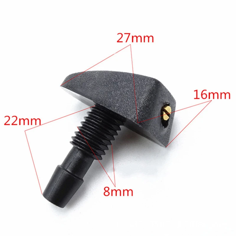 Universal Car Front Windshield Windscreen Washer Jet Nozzles Water Fan Spout Cover Washer Outlet Wiper Nozzle Adjustment