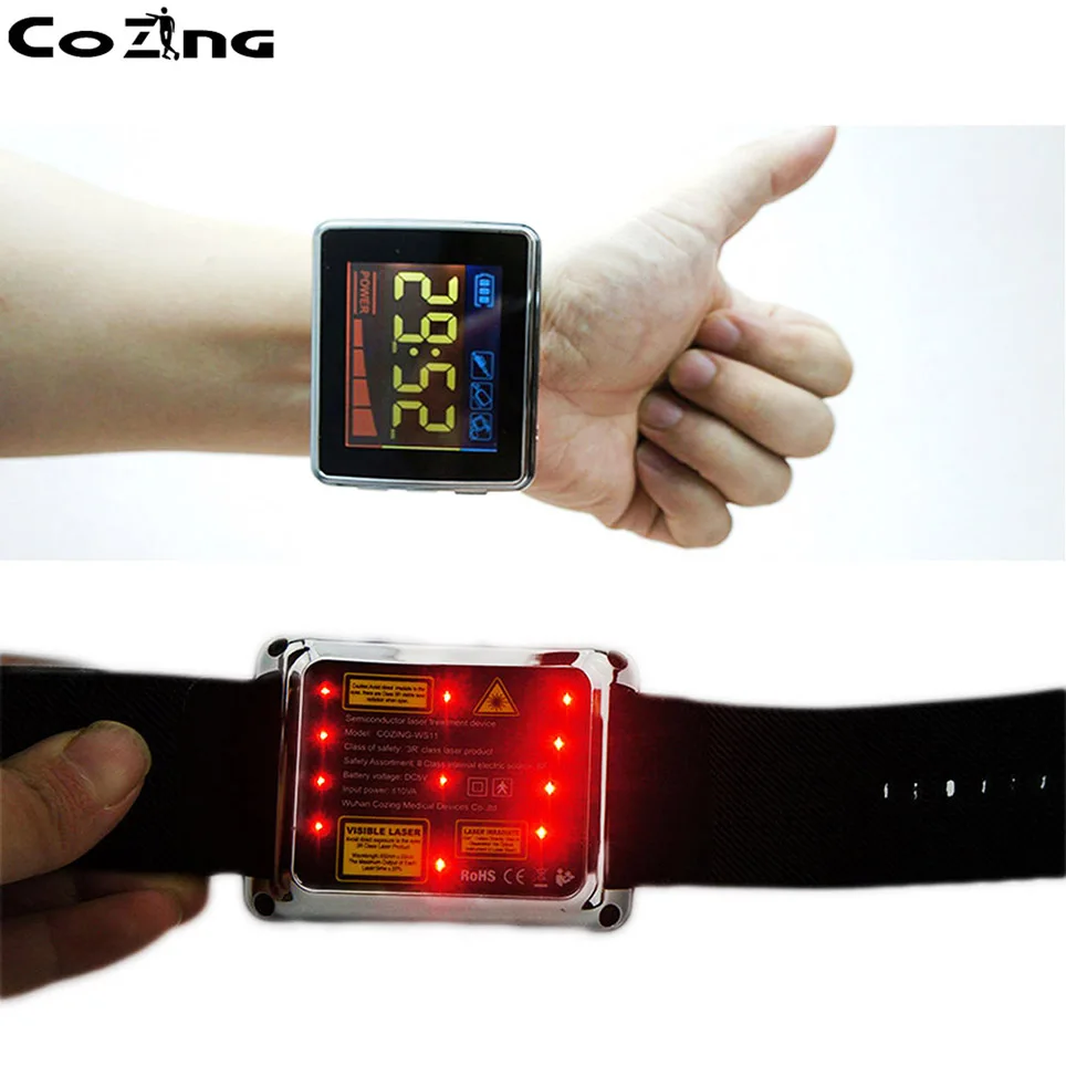 650nm Laser Therapy LLLT Phototherapy Watch  Low Frequency Laser Diabete Hypertension Cholesterol Treatment Diode Laser Watch