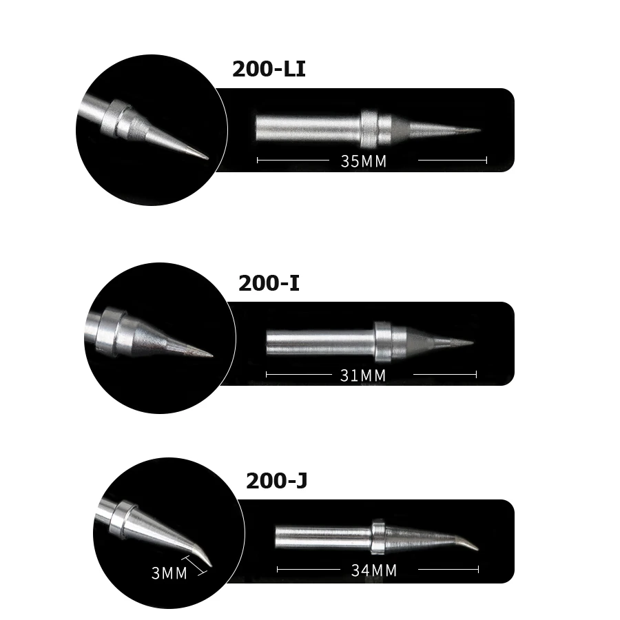 100% 고주파 전기 납땜 인두 팁 납땜 스팅, 빠른 203 203H 204 204H 3202 납땜 스테이션, 200 정품