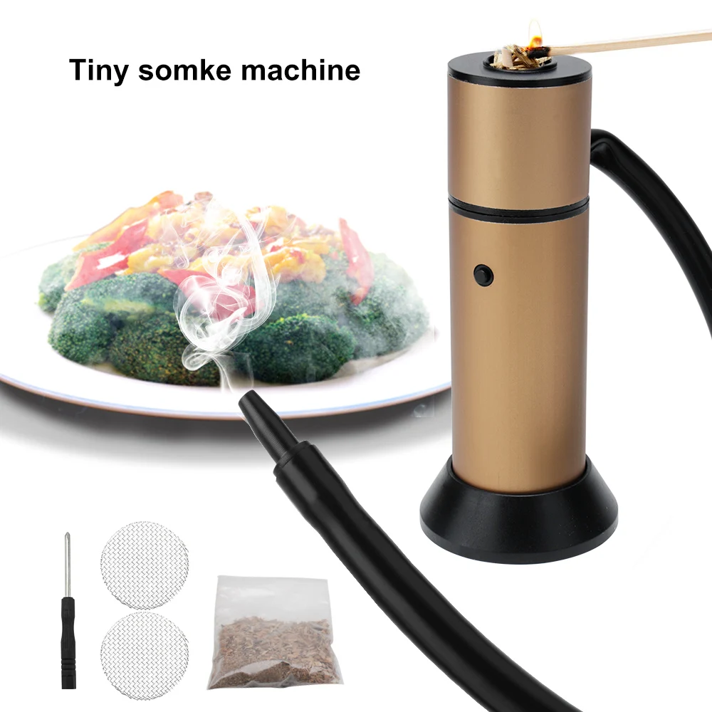 

BORUiT Portable Molecular Cuisine Smoking Gun Food Cold Smoke Generator Meat Burn Smokehouse Cooking for BBQ Grill Smoker Wood