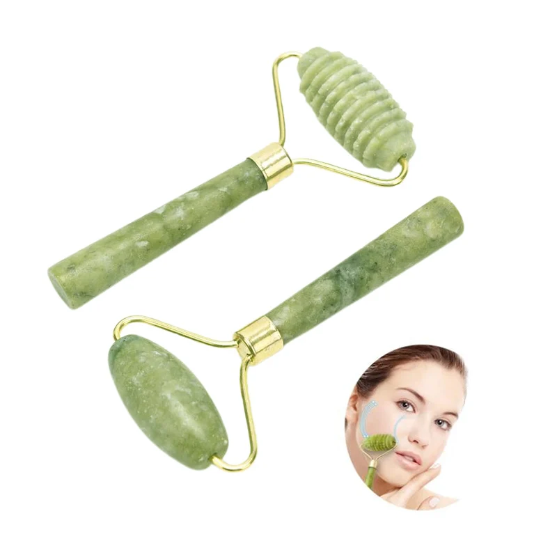 Steen Natuurlijke Rozenkwarts Crystal Roller Massager Ontspanning Jade Roller Lifting Rimpel Gezichtsverzorging Beauty Tool