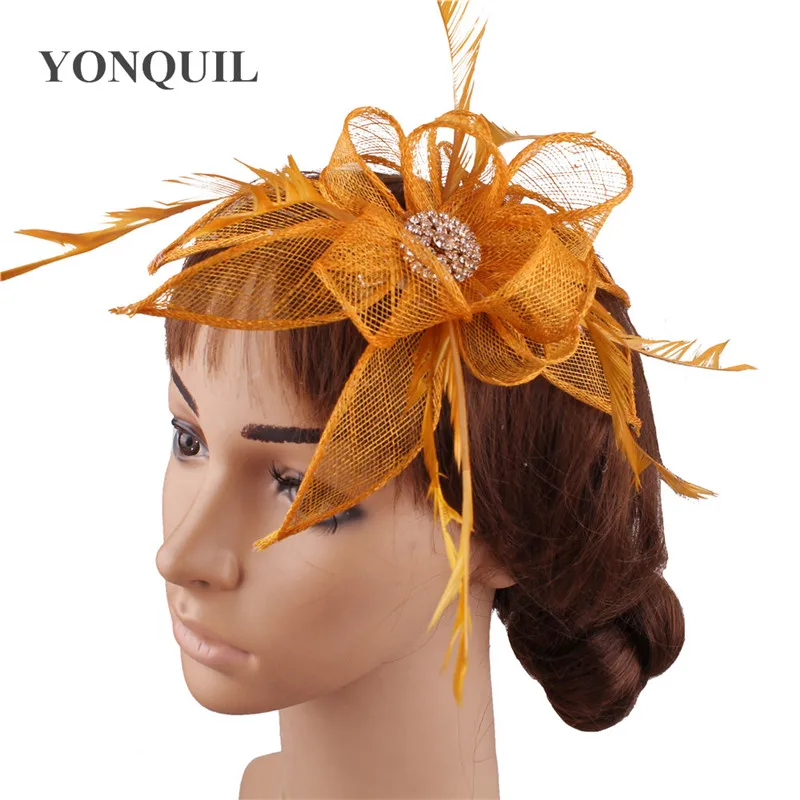 

Women Female Dinner Party Fascinator Chic Sinamay Gorgeous Hair Accessories Elegan Headwear Hair Clips Headdress For Cocktail