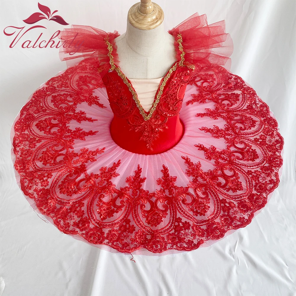 NEW White Ballet Tutu Kids Dancewear Costume Red Dance Dress for Grils