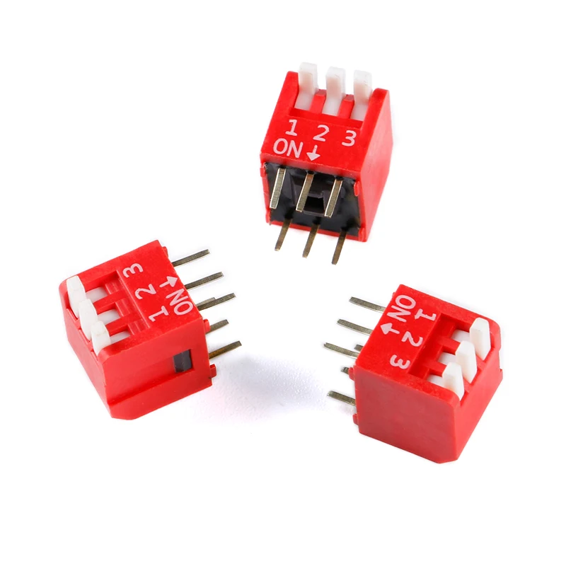 2.54mm RED DIP side dial toggle coding switch touch ON/OFF DP 2P 3P 4P 5P 6P 8P DP-02P DP-06P DP-08P DP-4P DP-5P DP-3P