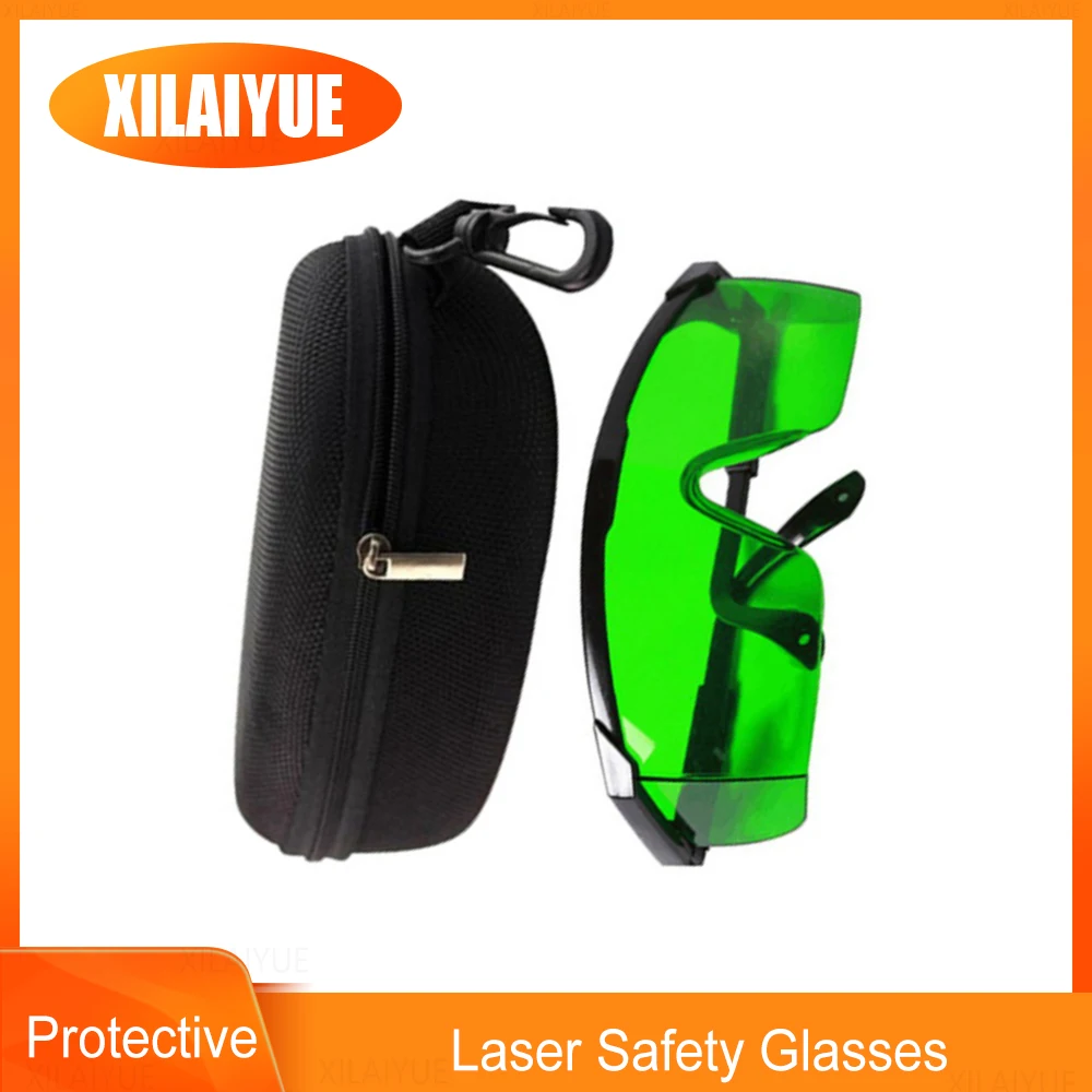 Green Goggles Laser Safety Glasses 200nm to 540nm Laser protective eyewear With Portable Carring Case