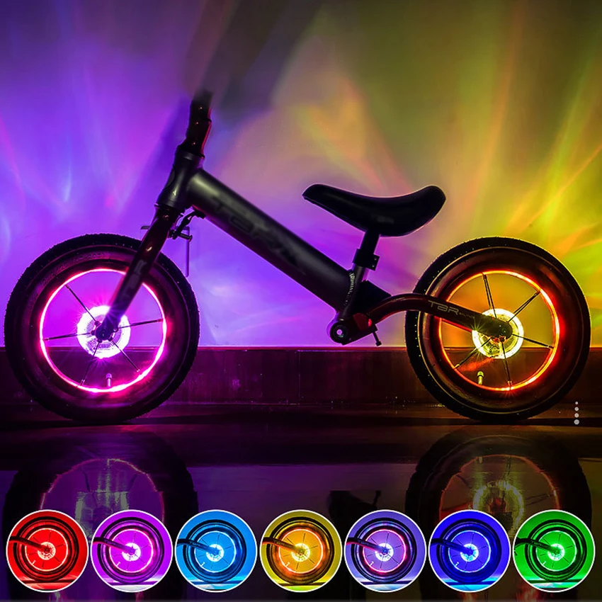 Bike Wheel Lights Bike Spoke Light with Batteries, 12 RGB LED Waterproof Bicycle Wheel Lights for Safe Cycling, Easy to Install