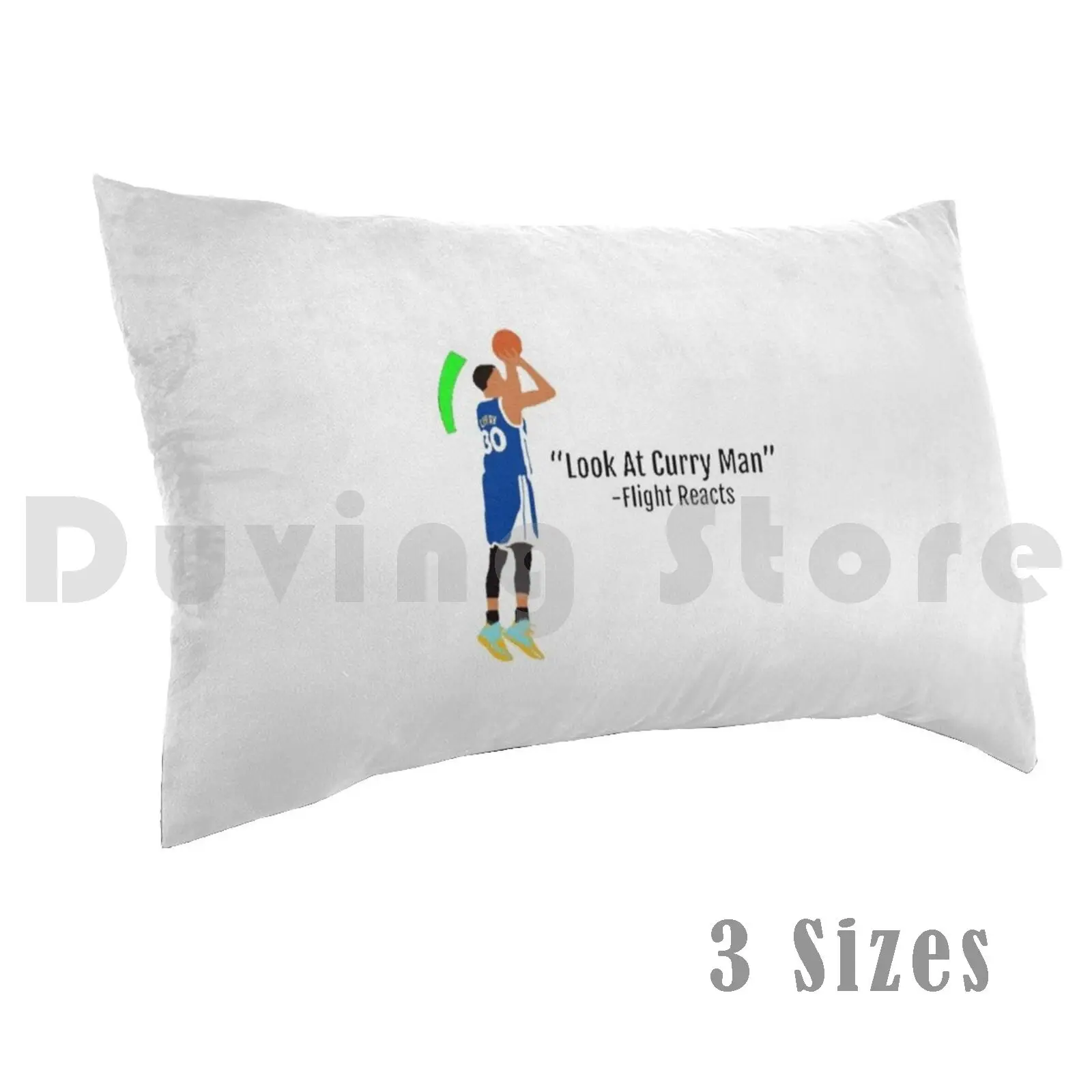 Look At Curry Man L Flight Reacts Green Light Pillow Case 20*30 Inch Green Light 2k20*30 Dutt