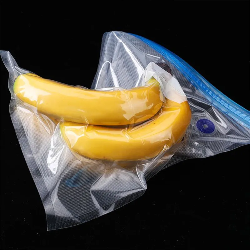 Cozinha Vacuum Bags for Vacuum Sealer, Máquina de selagem, Tipo Zipper, Reutilizáveis, Preservação de alimentos, Embalagem Bags, 10 Pcs