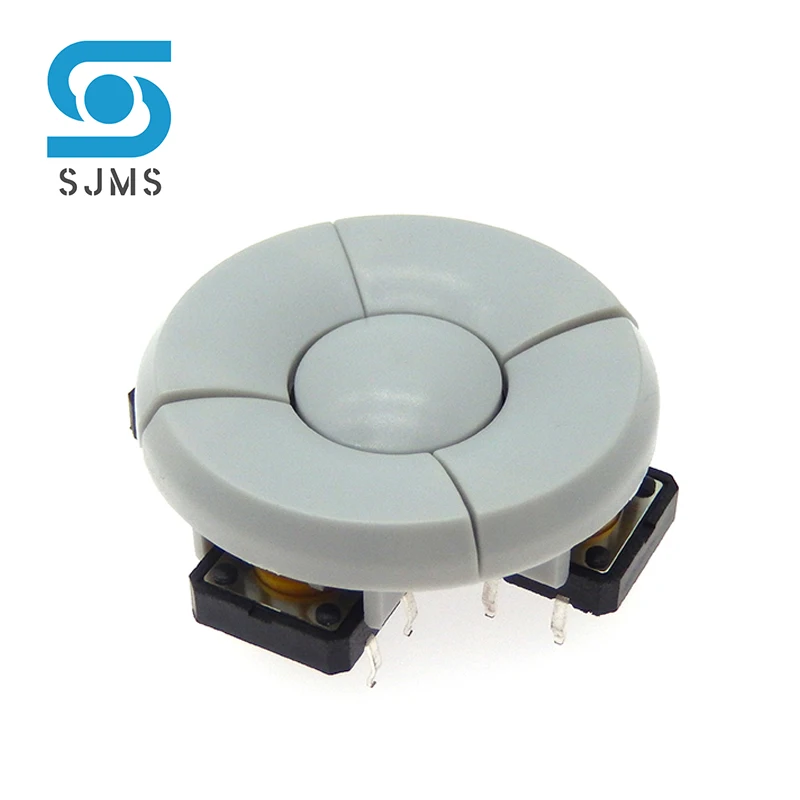 1 Satz A14-Kappe, 5-Wege-Richtung, Kombinationsschalter B3F-4055 mit Pfeil, OK-Taste, SMD, 12 x 12 x 7,3 mm, Micro Tactile Tact Taster