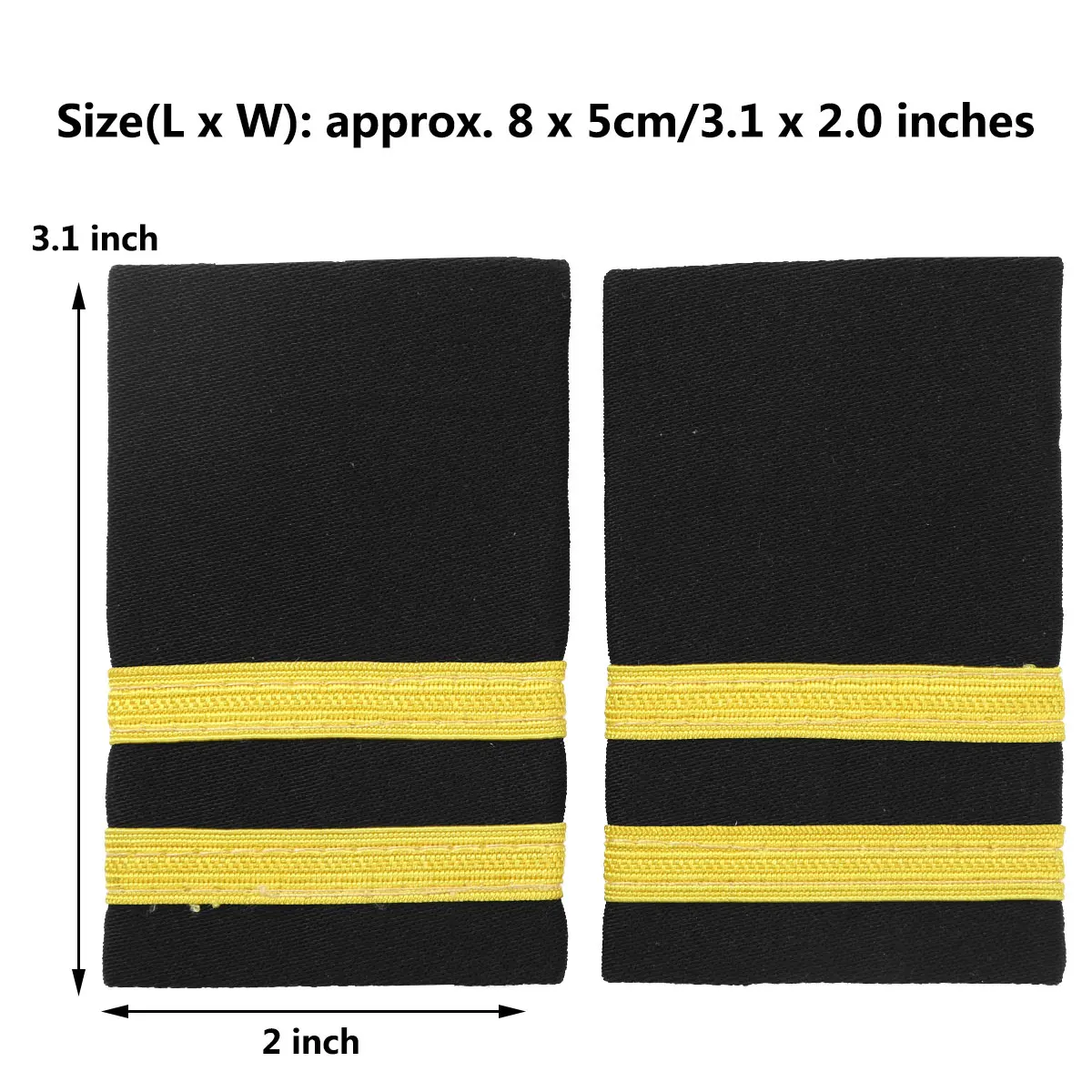 Professional Pilot Captain Uniform Epaulets Traditional Military Shoulder Badge Stripes Bar Epaulettes DIY Shirts Decor Epaulet